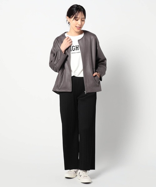 セール】ダンボールスエード ノーカラージャケット（その他アウター