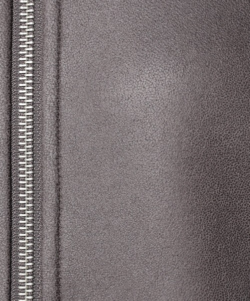 Grand PARK（グランドパーク）の「ダンボールスエード　ノーカラージャケット（その他アウター・レディース・ブラック/チャコールグレー/アイボリー・FREE）」の15枚目の写真