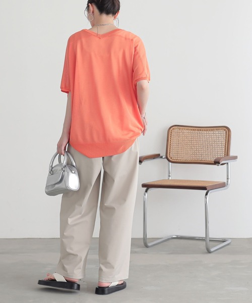 n'OrLABEL（ノアールレーベル）の「【接触冷感・UVカット】きちんと見えカットソーワイドパンツ（その他パンツ・レディース・グレイッシュベージュ/ライトブルー/ブラック・1/2）」の13枚目の写真