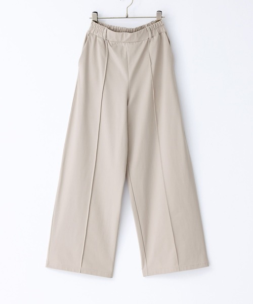 n'OrLABEL（ノアールレーベル）の「【接触冷感・UVカット】きちんと見えカットソーワイドパンツ（その他パンツ・レディース・グレイッシュベージュ/ライトブルー/ブラック・1/2）」の5枚目の写真