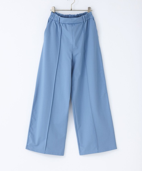 n'OrLABEL（ノアールレーベル）の「【接触冷感・UVカット】きちんと見えカットソーワイドパンツ（その他パンツ・レディース・グレイッシュベージュ/ライトブルー/ブラック・1/2）」の6枚目の写真