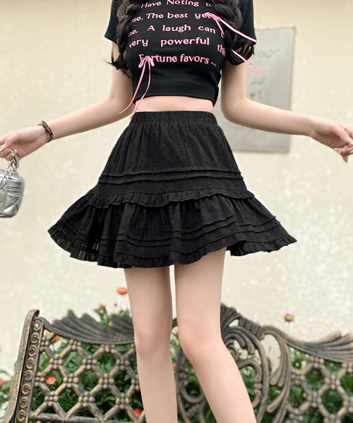 by LEGNA（バイレグナ）の「インパン付きレースティアードミニスカート（スカート・レディース・ホワイト/ブラック・SMALL/MEDIUM/LARGE/X-LARGE）」の9枚目の写真