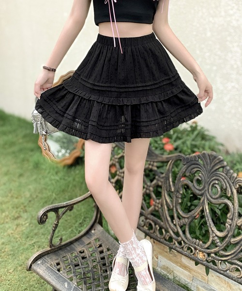 by LEGNA（バイレグナ）の「インパン付きレースティアードミニスカート（スカート・レディース・ホワイト/ブラック・SMALL/MEDIUM/LARGE/X-LARGE）」の10枚目の写真