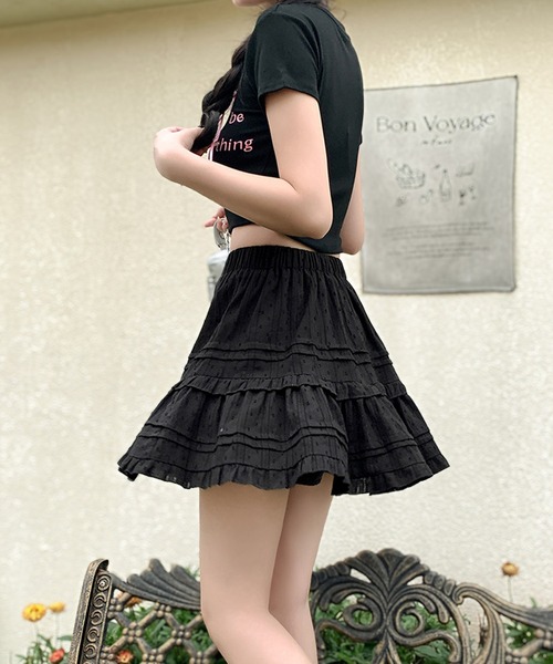 by LEGNA（バイレグナ）の「インパン付きレースティアードミニスカート（スカート・レディース・ホワイト/ブラック・SMALL/MEDIUM/LARGE/X-LARGE）」の11枚目の写真