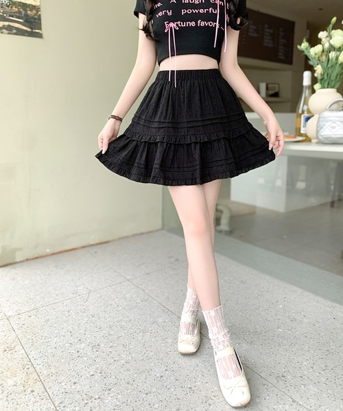 by LEGNA（バイレグナ）の「インパン付きレースティアードミニスカート（スカート・レディース・ホワイト/ブラック・SMALL/MEDIUM/LARGE/X-LARGE）」の13枚目の写真