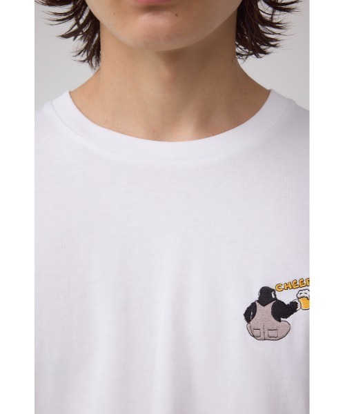 AZUL by moussy(アズールバイマウジー)の「SBC FUNK刺繍ワンポイントTEE(Tシャツ/カットソー・メンズ・ホワイト/ブラック/ブルー/ライトイエロー・MEDIUM/LARGE)」の5枚目の写真