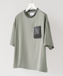 STUDIOUS（ステュディオス）の「【STUDIOUS】DRY DOBBY LEATHER POCKET TEE（Tシャツ/カットソー）」