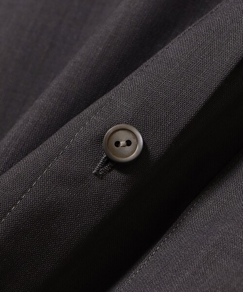 Demi-Luxe BEAMS（デミルクス ビームス）の「ポリエステル ウール トロピカル シアー シャツ［手洗い可］（シャツ/ブラウス・レディース・チャコールグレー/オフホワイト/ブラウン・ONE SIZE）」の13枚目の写真