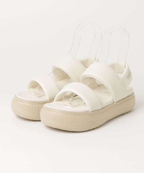 PUMA(プーマ)の「PUMA WNS MAYU PUFFY SANDALS プーマ ウィメンズ マユパフィー サンダル(サンダル・レディース・ホワイト/ブラック・23cm/24cm/25cm)」の1枚目の写真