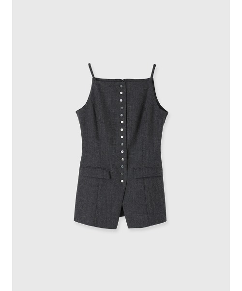 anuans セットアップ アニュアンス anuans スラブナローセットアップ （CHARCOAL GREY