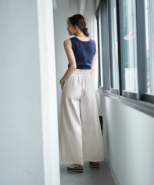 DELIY パンツ セール】『TALLサイズ/WEB限定』ウールライクダブルタックワイド