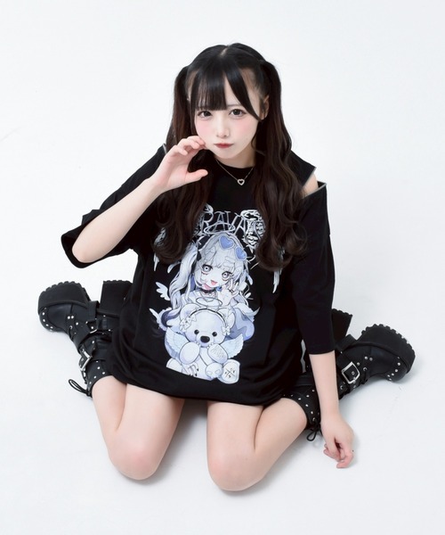TRAVAS TOKYO/トラバス トーキョー』てぃらコラボイラストTシャツ TRAVAS TOKYO/トラバス トーキョー』てぃらコラボイラスト
