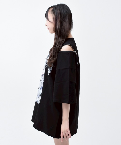 tシャツ 「TRAVAS TOKYO/トラバス トーキョー」てぃらコラボイラストプリントTシャツ 天使ver. レディース メンズ TRAVAS TOKYO/トラバス トーキョー』てぃらコラボイラスト