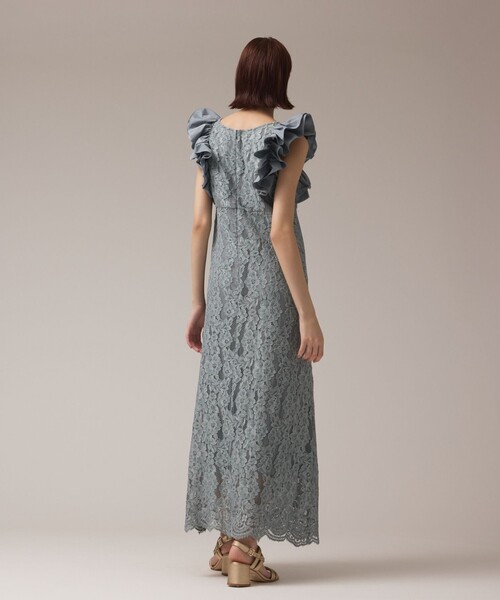 GRACE CONTINENTAL(グレースコンチネンタル)の「フリルレースワンピース(ドレス・レディース・ブルー/ブラック・38/36)」の9枚目の写真