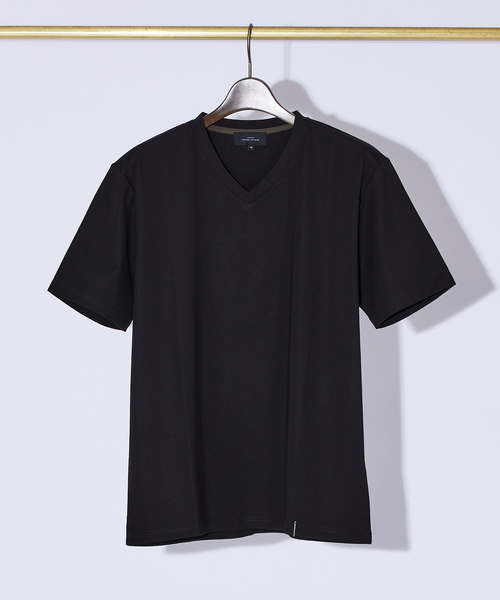 ABAHOUSE(アバハウス)の「【定番】ドレスポンチ Vネック 半袖Tシャツ / ストレッチ 冷涼感(Tシャツ/カットソー・メンズ・ブラック/グレー/ホワイト・44/48/50/46)」の7枚目の写真