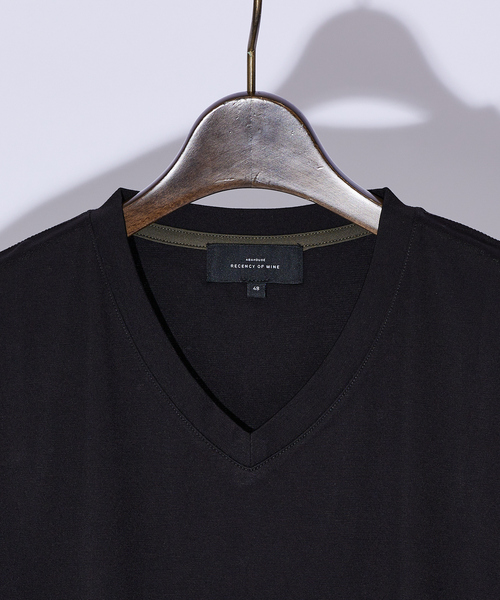 ABAHOUSE(アバハウス)の「【定番】ドレスポンチ Vネック 半袖Tシャツ / ストレッチ 冷涼感(Tシャツ/カットソー・メンズ・ブラック/グレー/ホワイト・44/48/50/46)」の9枚目の写真