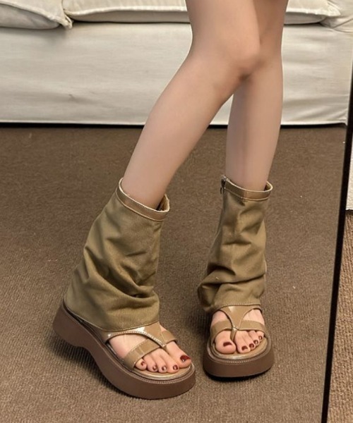 Ritzy（リッツィー）の「ブーツサンダル（サンダル・レディース・ベージュ/ブラック・23/24/25/24.5/23.5）」の8枚目の写真