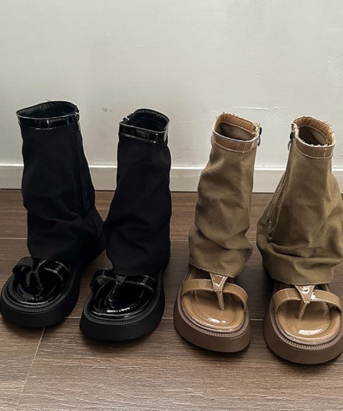 Ritzy（リッツィー）の「ブーツサンダル（サンダル・レディース・ベージュ/ブラック・23/24/25/24.5/23.5）」の13枚目の写真