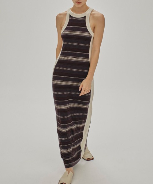 【ANDRESD】バブルスリーブジャガードドレス TODAYFUL/トゥデイフル】Jaquard Border Dress/ジャガード