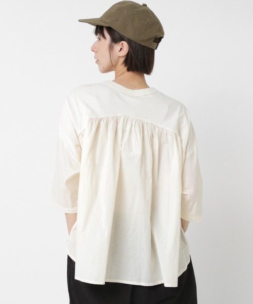 M2507 バックギャザーデザインプルオーバー（Tシャツ/カットソー