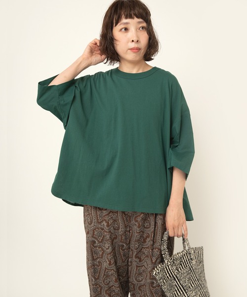 RNA-N(アールエヌエーエヌ)の「M2507 バックギャザーデザインプルオーバー(Tシャツ/カットソー・レディース・グリーン/ブラック/オフホワイト/グレイッシュブルー・FREE)」の5枚目の写真