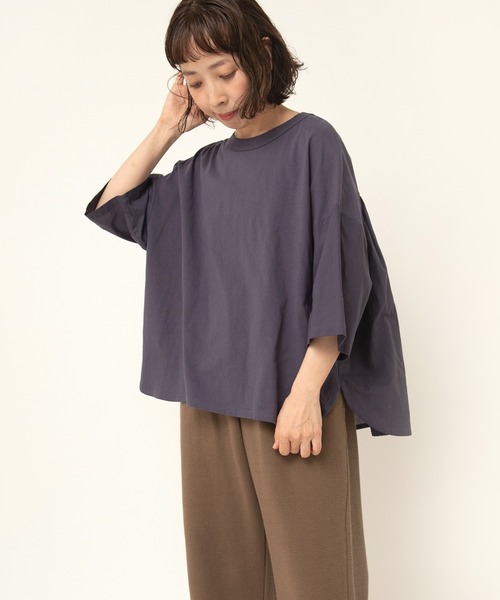 RNA-N(アールエヌエーエヌ)の「M2507 バックギャザーデザインプルオーバー(Tシャツ/カットソー・レディース・グリーン/ブラック/オフホワイト/グレイッシュブルー・FREE)」の9枚目の写真