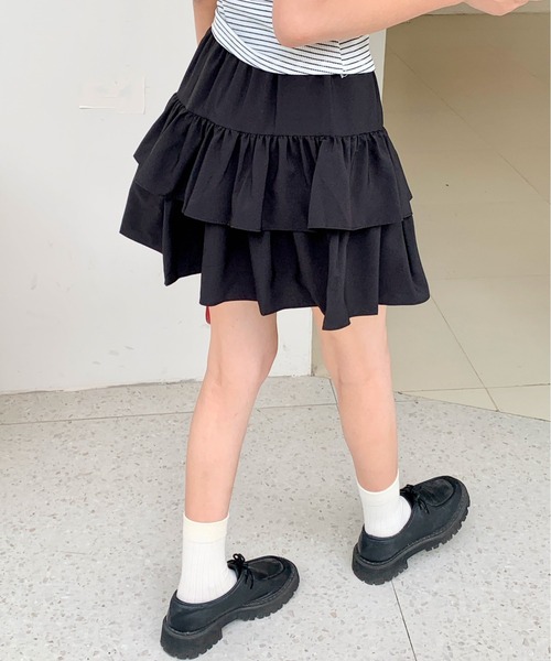 everycoco(エブリーココ)の「ダブルフリルティアードミニスカート インナーパンツ付き(スカート・レディース・ホワイト/ブラック・FREE)」の22枚目の写真