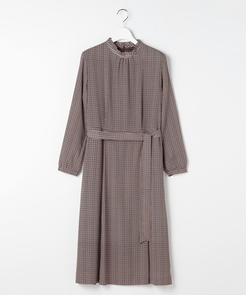 J.PRESS(ジェイプレス)の「デシンハウンドトゥースプリント ワンピース(ワンピース・レディース・ブラウン系3/ネイビー系3・T15/T13)」の11枚目の写真