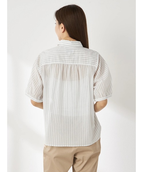 McGREGOR(マックレガー)の「【接触冷感】ボイルブラウス(シャツ/ブラウス・レディース・アイボリー/ピンク・L/M/XL)」の4枚目の写真