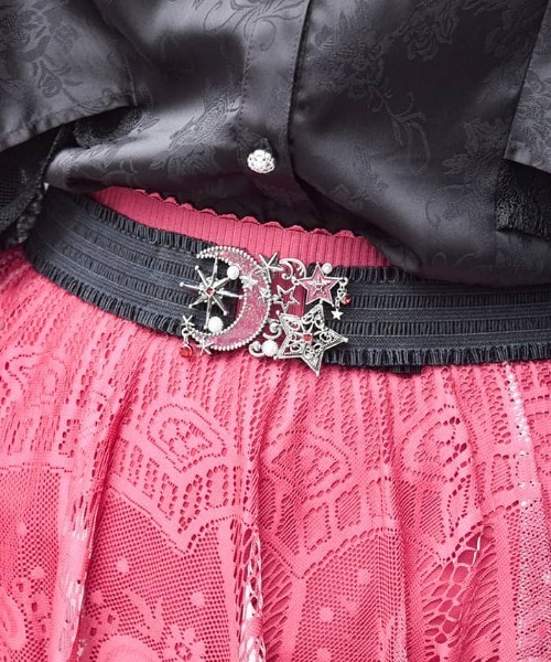 axes femme（アクシーズファム）の「スターライトモチーフベルト（ベルト・レディース・キナリ/ワイン/サックスブルー・FREE）」の3枚目の写真