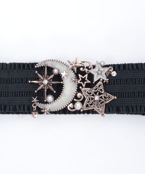axes femme（アクシーズファム）の「スターライトモチーフベルト（ベルト・レディース・キナリ/ワイン/サックスブルー・FREE）」の6枚目の写真