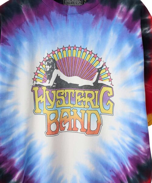 【ヒステリックグラマー】 HYSTERIC BAND タイダイ Tシャツ HYSTERIC GLAMOUR(ヒステリックグラマー)の「HYSTERIC BAND T