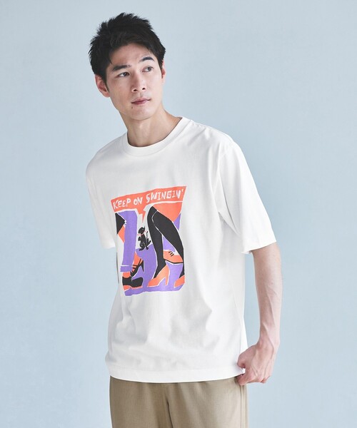 kagure かぐれ リネン混 クルーネックTシャツ 日本製 フリーサイズ リネンフレンチクルーネック（Tシャツ/カットソー）｜かぐれ