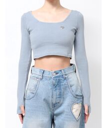 EMODA | クロスクロップフィットトップ(Tシャツ/カットソー)