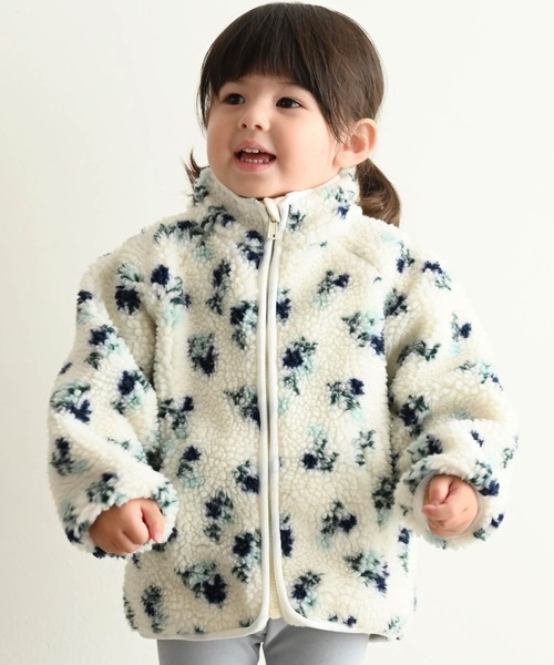 PUPPAPUPO（プッパプーポ）の「ボア ジャケット（ブルゾン・キッズ・ベージュ/ブルー・80/90/100/110）」の4枚目の写真