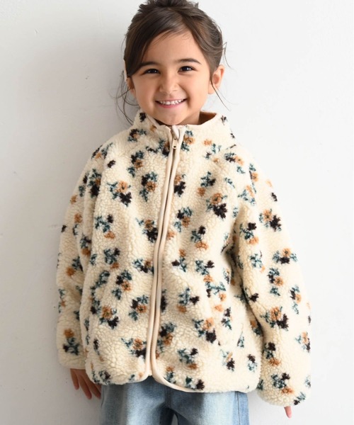 PUPPAPUPO（プッパプーポ）の「ボア ジャケット（ブルゾン・キッズ・ベージュ/ブルー・80/90/100/110）」の8枚目の写真