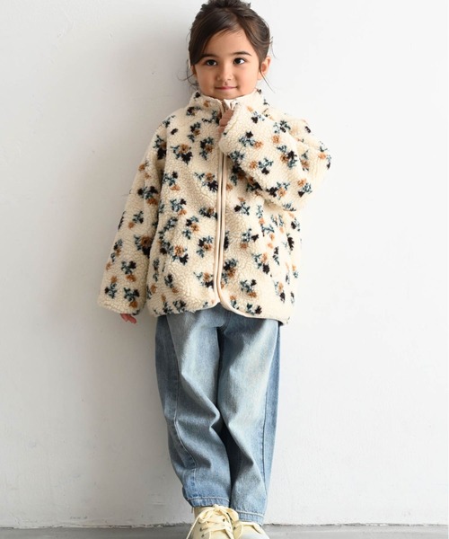 PUPPAPUPO（プッパプーポ）の「ボア ジャケット（ブルゾン・キッズ・ベージュ/ブルー・80/90/100/110）」の6枚目の写真