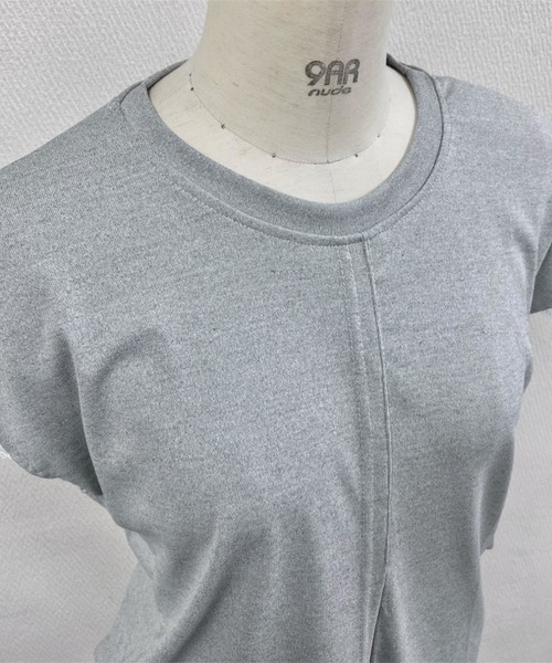 LADY LIKE(レディライク)の「レース付きウエストドレープTシャツ(Tシャツ/カットソー・レディース・グレー/ホワイト・M)」の12枚目の写真