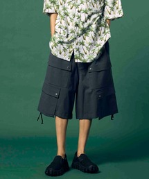 MAISON SPECIAL(]XyV)́sUNISEXtImpregnation Wool Mix Stretch Prime-Wide Cargo Shorts/ܐZHE[~bNXXgb`vCChJ[SV[cyMAISON SPECIAL/]XyVz(J[Spc)