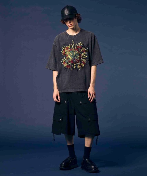 MAISON SPECIAL（メゾンスペシャル）の「《UNISEX》Impregnation Wool Mix Stretch Prime-Wide Cargo Shorts/含浸加工ウールミックスストレッチプライムワイドカーゴショーツ【MAISON SPECIAL/メゾンスペシャル】（カーゴパンツ・メンズ・ブルー/チャコールグレー/グレイッシュベージュ/ブラック・2/0/1）」の6枚目の写真