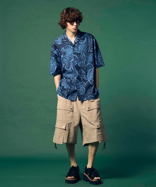 MAISON SPECIAL（メゾンスペシャル）の「《UNISEX》Impregnation Wool Mix Stretch Prime-Wide Cargo Shorts/含浸加工ウールミックスストレッチプライムワイドカーゴショーツ【MAISON SPECIAL/メゾンスペシャル】（カーゴパンツ・メンズ・ブルー/チャコールグレー/グレイッシュベージュ/ブラック・2/0/1）」の15枚目の写真