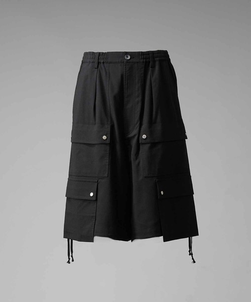 MAISON SPECIAL（メゾンスペシャル）の「《UNISEX》Impregnation Wool Mix Stretch Prime-Wide Cargo Shorts/含浸加工ウールミックスストレッチプライムワイドカーゴショーツ【MAISON SPECIAL/メゾンスペシャル】（カーゴパンツ・メンズ・ブルー/チャコールグレー/グレイッシュベージュ/ブラック・2/0/1）」の22枚目の写真