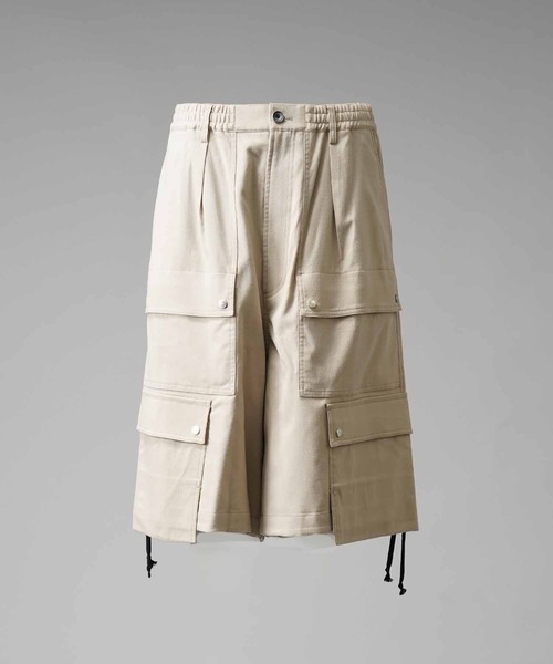 メゾンスペシャル ウール カーゴショーツ UNISEX》Impregnation Wool Mix Stretch Prime-Wide Cargo Shorts/含浸