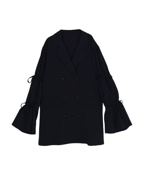 セール】リボンスリーブジャケットミニワンピース【セットアップ対応