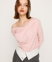 SLY - SLY スライ オフショルダー シャツカットソー size 1 SLY｜スライのTシャツ/カットソー（オフショルダー）通販 - ZOZOTOWN