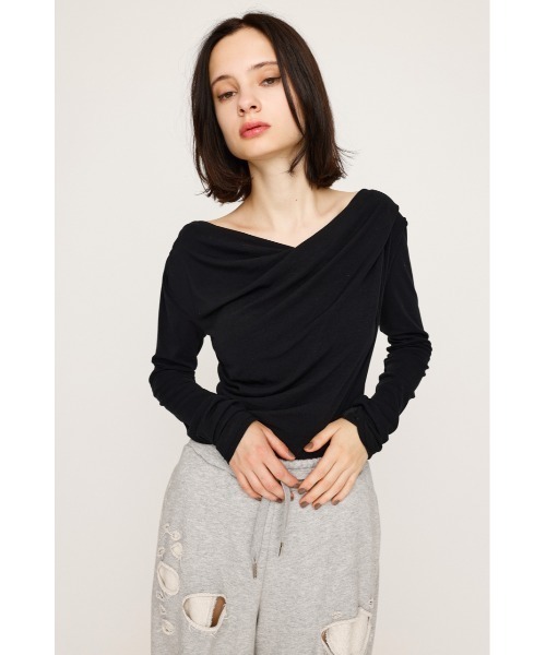限定カラーあり】OFF SHOULDER CUT TOPS オフショルダー カット