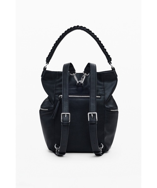 Desigual（デシグアル）の「3Dロゴ フェイクレザーリュックサック ショルダー ブラック（バックパック/リュック・レディース・ブラック・FREE）」の8枚目の写真