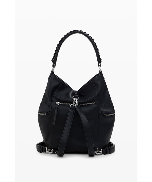 Desigual（デシグアル）の「3Dロゴ フェイクレザーリュックサック ショルダー ブラック（バックパック/リュック・レディース・ブラック・FREE）」の7枚目の写真