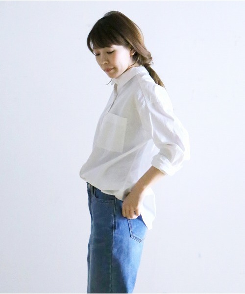 NOMBRE IMPAIR（ノンブルアンペール）の「高密度コットン ワイドシャツ（シャツ/ブラウス・レディース・ホワイト・FREE）」の10枚目の写真