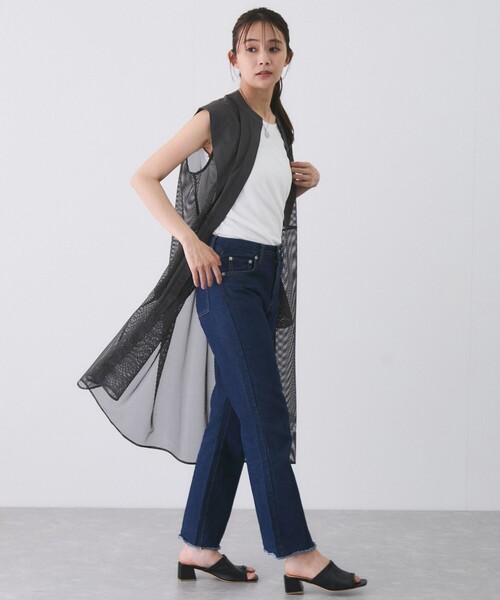 Jayro(ジャイロ)の「メッシュロングワンピース(ワンピース・レディース・ブラック/チャコールグレー・M)」の10枚目の写真